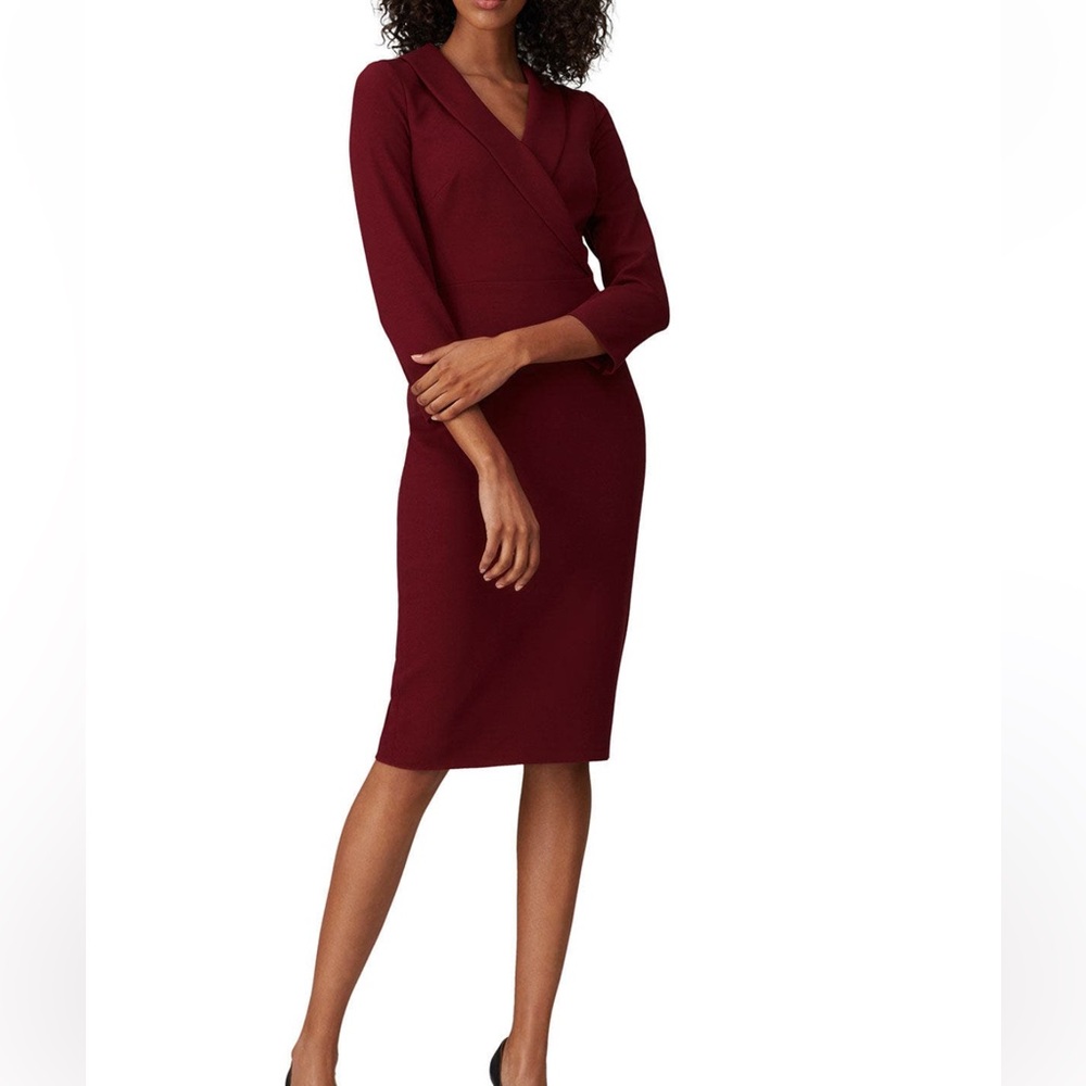 LK Bennett Deep Burgundy Pencil Skirt
